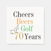 70:e födelsedagen Cheers och Öl Golf Minimum