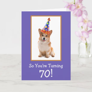 70:e födelsedagen Corgi Kort