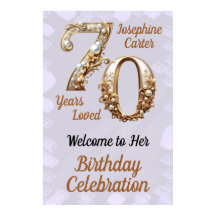 70:e födelsedagen Elegant Party