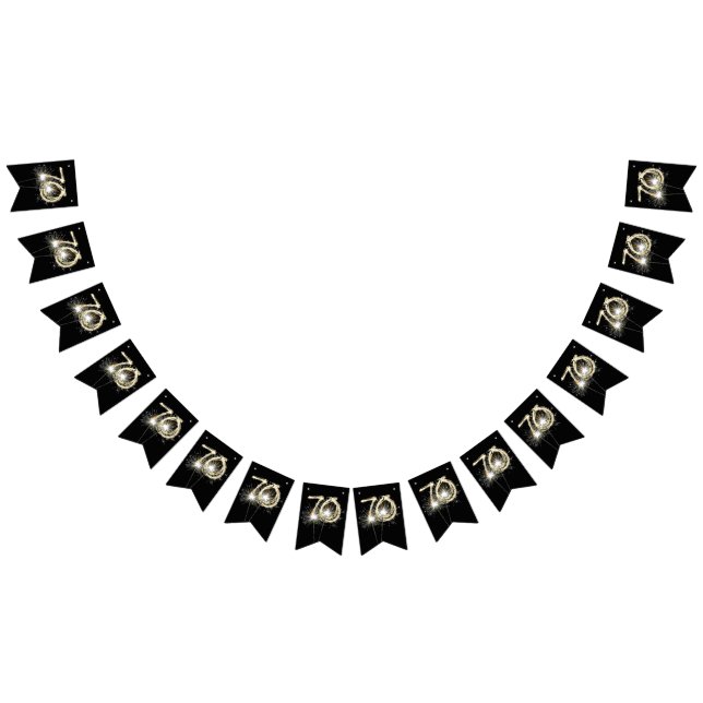 70:e födelsedagen eller årsdagen Party Vimplar (Alla)