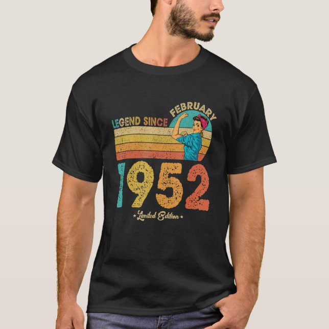 70:e födelsedagen februari 1952, förklaring sedan  t shirt (Framsida)