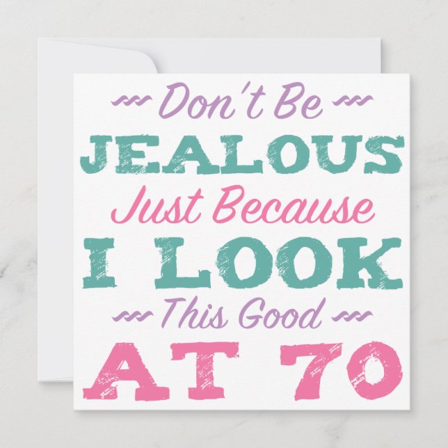 70:e födelsedagen för kvinnor kort (Framsida)