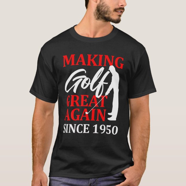 70:e födelsedagen Golf Golfing Golfing Funny Gift T Shirt (Framsida)
