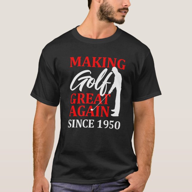 70:e födelsedagen Golf Golfing Golfing Funny Gift T Shirt (Framsida)