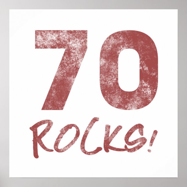 70:e födelsedagen i Sten Poster (Framsidan)