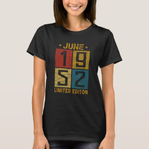 70:e födelsedagen juni 1952, född 1952, 70 år gamm t shirt