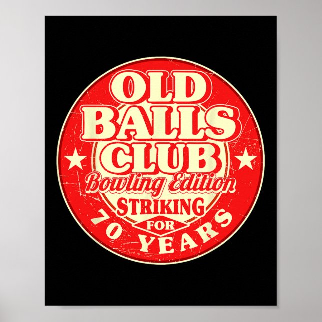 70:e födelsedagen - Klubb av gamla byullar 70 år S Poster (Framsidan)