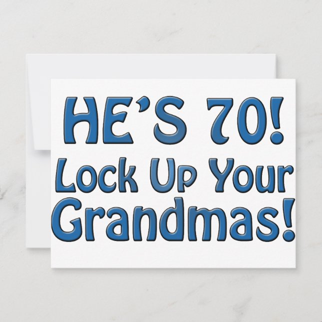 70:e födelsedagen kort (Framsida)