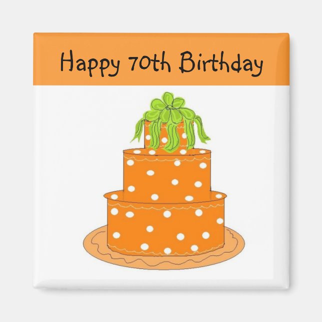 70:e födelsedagen magnet (Framsidan)