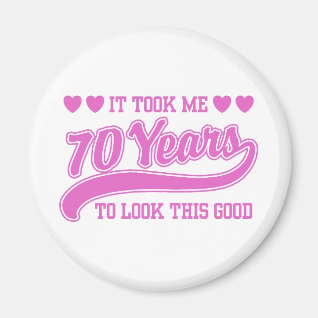 70:e födelsedagen magnet (Framsidan)