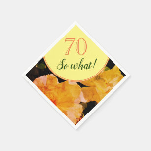 70:e födelsedagen Motivational Gul ros Party Pappersservett