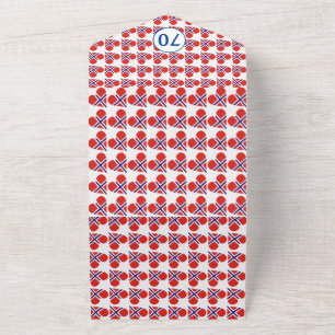 70:e födelsedagen Norsk Heart-flagga blått