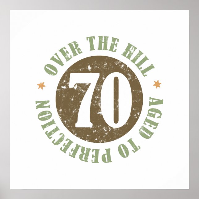 70:e födelsedagen över Backe Poster (Framsidan)