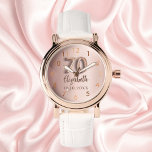 70:e födelsedagen ro guld namn armbandsur<br><div class="desc">En gåva till 70-årsdagen. En övertoningsbakgrund i ro guld färg. Lägg till namn,  datum</div>