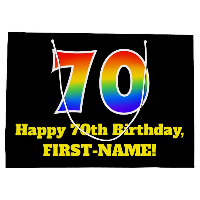 70:e födelsedagen ~ Roligt, färglös, Vibrant, Regn (Baksidan)