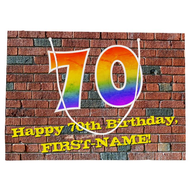 70:e födelsedagen: Roligt, Graffiti-Inspired Rainb (Baksidan)