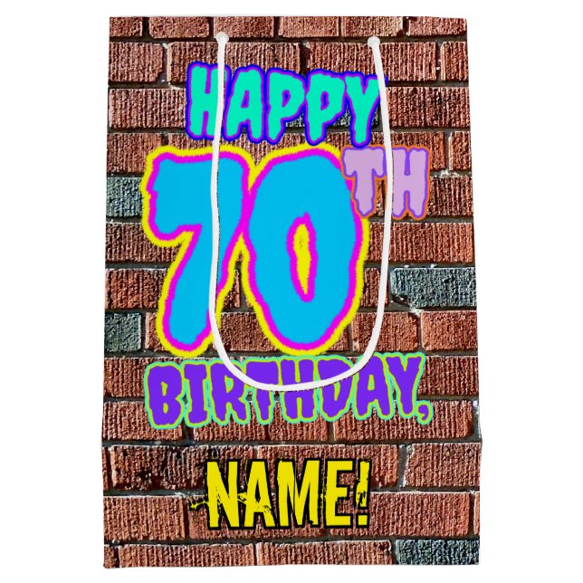 70:e födelsedagen: Roligt, Urban Graffiti Inspired (Baksidan)