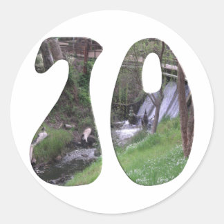 70:e födelsedagen runt klistermärke
