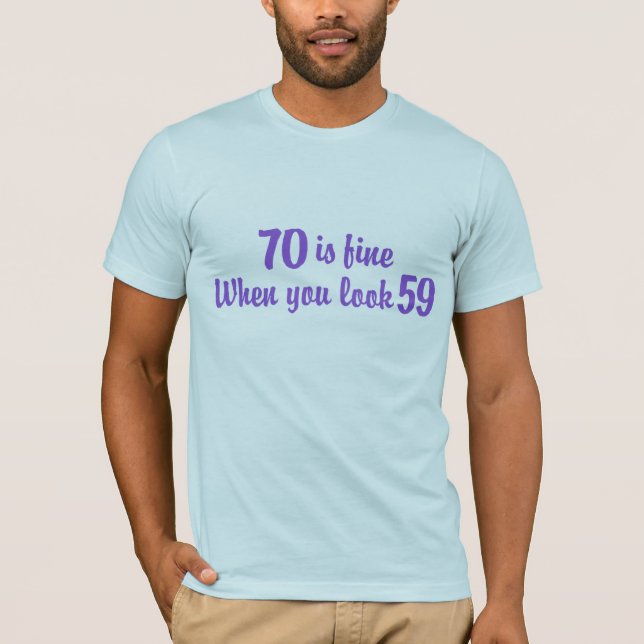 70:e födelsedagen t shirt (Framsida)