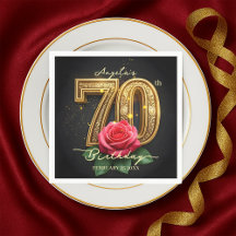 70:e födelsedagen vid Opulent Glamous Chic Ro Guld