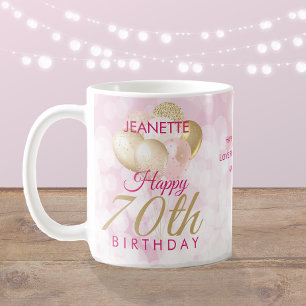 70:e födelsedagsballongen kaffemugg