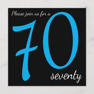 70:e Födelsedagsfesten DIY Text Inbjudningar