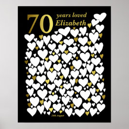 70:e Födelsedagsfesten Poster Gäst Bok Gift