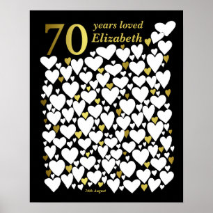 70:e Födelsedagsfesten Poster Gäst Bok Gift