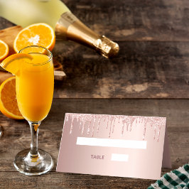 70:e födelsedagsfesten ro guld glitter rosa gnistr placeringskort