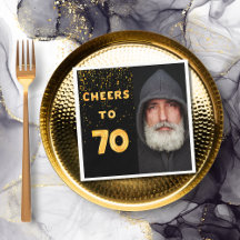 70:e födelsedagsfesten svart guld-foto