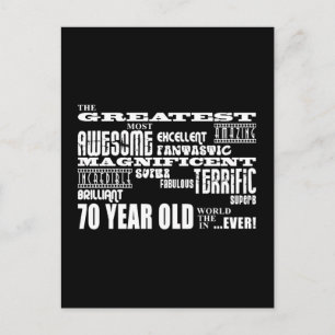 70:e Födelsedagsfesten Underbarare 70-åring Vykort