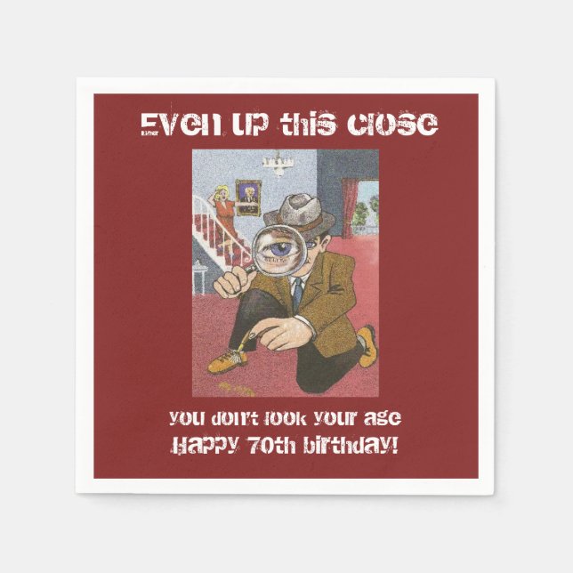 70:e födelsedagsfestens blöjor från DAL Pappersservett (Framsidan)