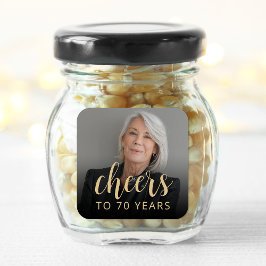 70:e Födelsedagsfestens fotoboers Fyrkantigt Klistermärke