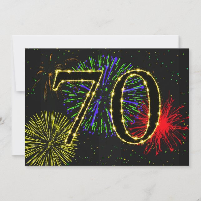 70:e födelsedagsfestens inbjudan (Framsida)