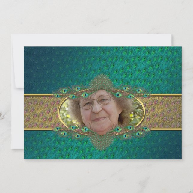 70:e födelsedagsfestens mallinbjudningar inbjudningar (Framsida)