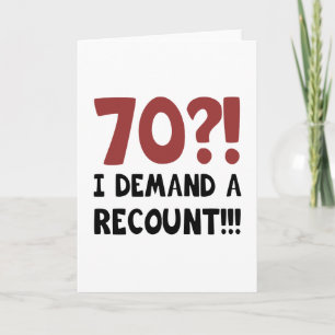 70:e födelsedagsgag-gåva kort