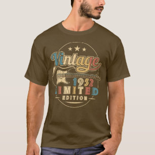 70:e födelsedagsgåvor Guitar Älskare 1952 utgåva 7 T Shirt