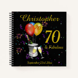 70:e födelsedagshälsningen Black Party gäst