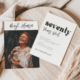 70:e födelsedagsinbjudan | Foto 70:e födelsedagen Inbjudningar