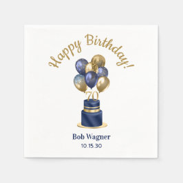 70:e födelsedagskalkningen Ballonkummel Pappersservett