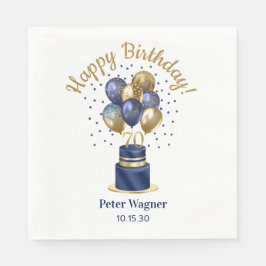 70:e födelsedagskalkningen Ballonkummel Pappersservett
