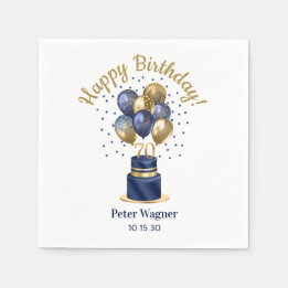 70:e födelsedagskalkningen Ballonkummel Pappersservett