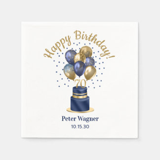 70:e födelsedagskalkningen Ballonkummel Pappersservett