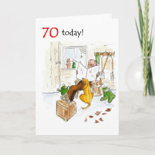 70:e födelsedagskortet - Uppfriskande i Garden She Kort