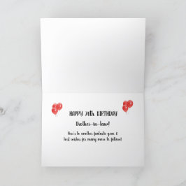 70:e födelsedagskortsbroder tack kort