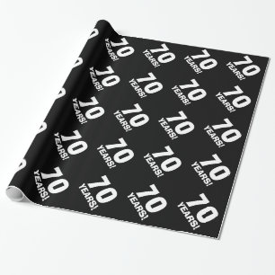 70:e födelsedagsomslaget pappert presentpapper