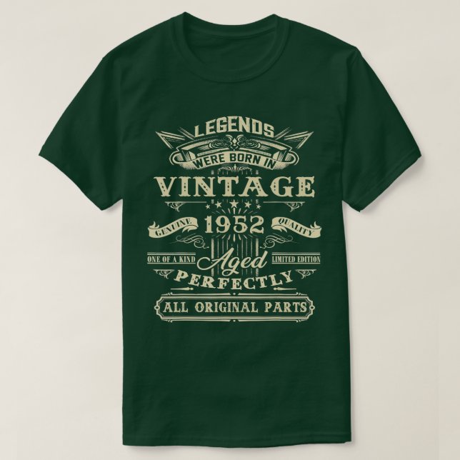 70:e födelsedagspresent för äggdjur födda 1952 70  t shirt (Design framsida)