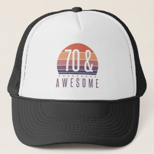 70:e födelsedagspressen Retro Sunset Keps