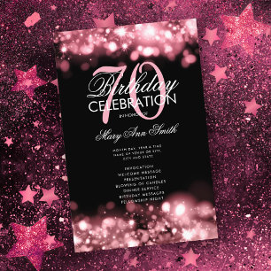 70:e födelsedagsprogrammet Glam Ljus Ro Guld Menu