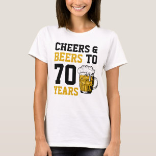 70:e födelsedagstjuren och Öl till 70 års ynkli T Shirt